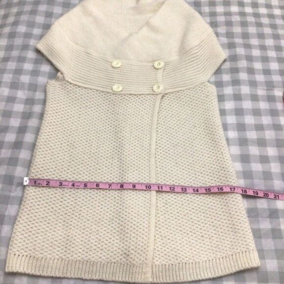 𝅺MOHAIR wool & mohair blend sweater cardigan knit double brest sleeveless - Picture 12 of 16